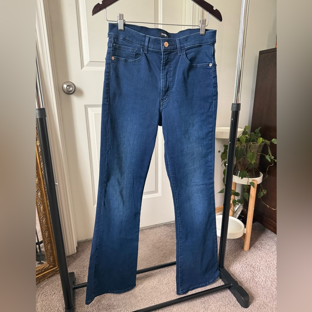 Express High Waisted Women's Blue Jeans